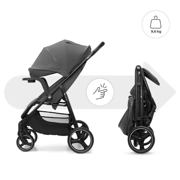 Фото - Коляска прогулочная Kinderkraft Trig 3 Tray Grey (KSTRIG03GRY000T)